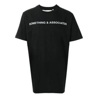 Off-White x Something & Associates Crossover Alphabet Printing Short Sleeve Ordinary Version Unisex Black
