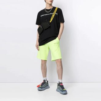 Off-White x Something & Associates Crossover Alphabet Printing Short Sleeve Ordinary Version Unisex Black