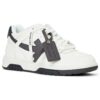 Out Of Office Calf Leather Sneaker “White Black”