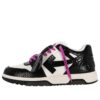 Out Of Office Croco Print Sneaker “Black White Purple”