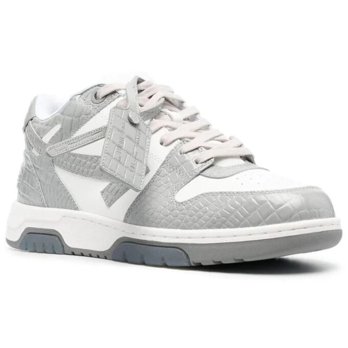 Out Of Office Croco Print Sneaker “Grey White”