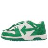 Out Of Office Crocodile Print Low-Top Sneakers “Green White”