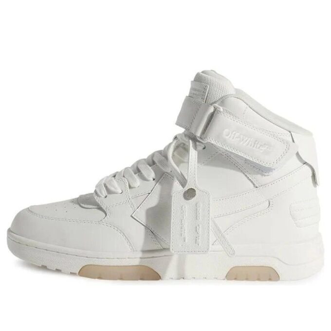 Out Of Office Leather HighTop Sneaker “White”