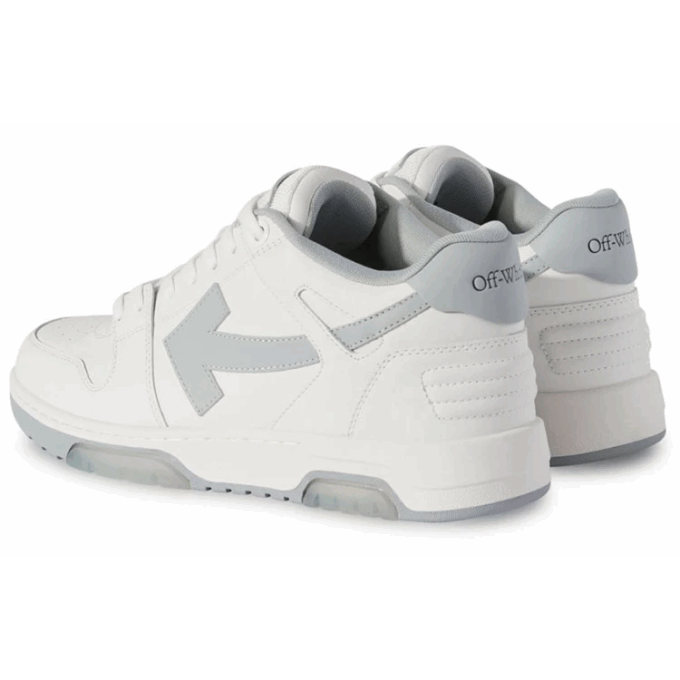 Out Of Office Leather Sneakers “Grey White”