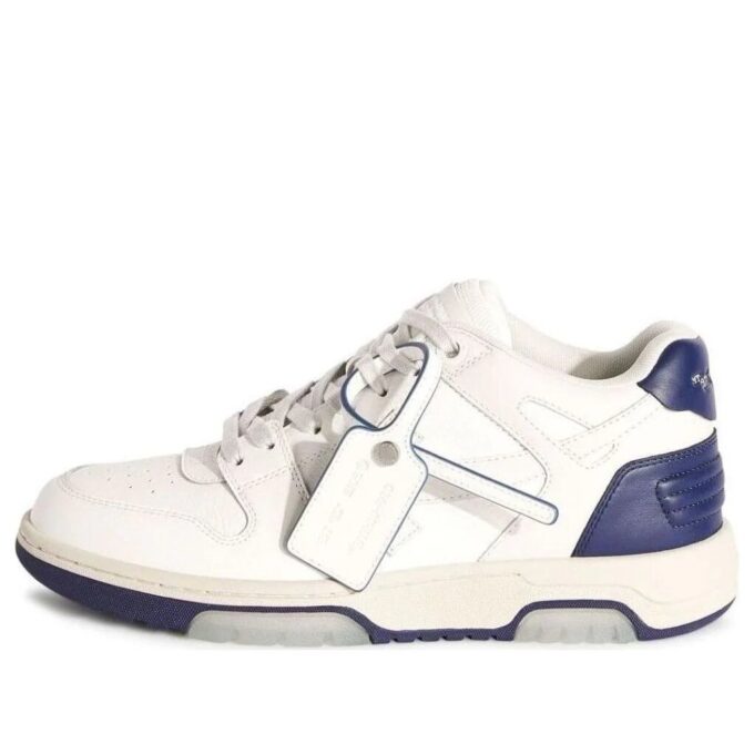 Out Of Office Leather Sneakers “White Blue”