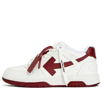 Out Of Office Leather Sneakers “White Burgundy”