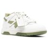 Out Of Office Leather Sneakers “White Olive Green”