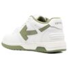 Out Of Office Leather Sneakers “White Olive Green”