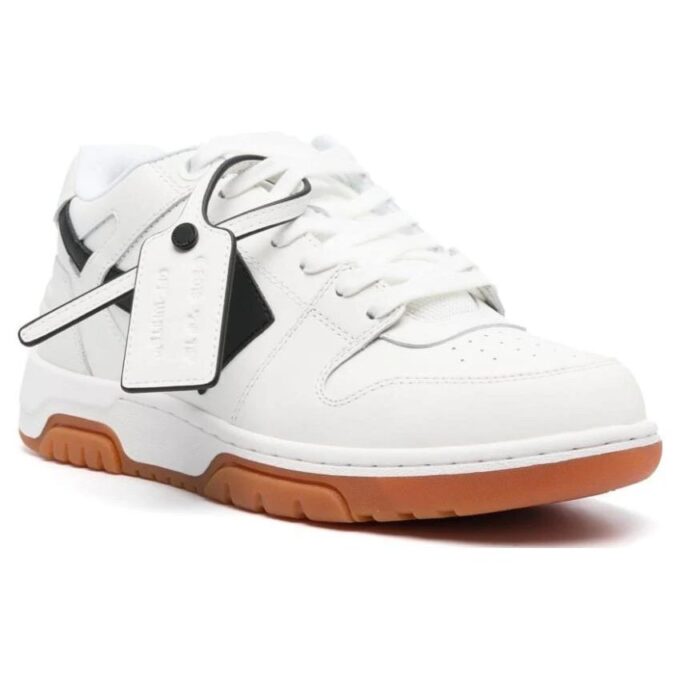 Out Of Office Low Leather Sneaker “White Black”