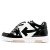 Out Of Office Low-Top Patent Sneaker “Black White”