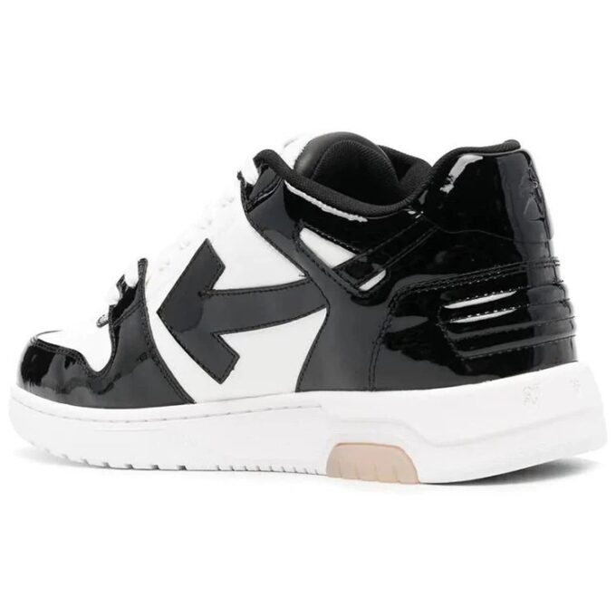 Out Of Office Low-Top Patent Sneaker “Black White”