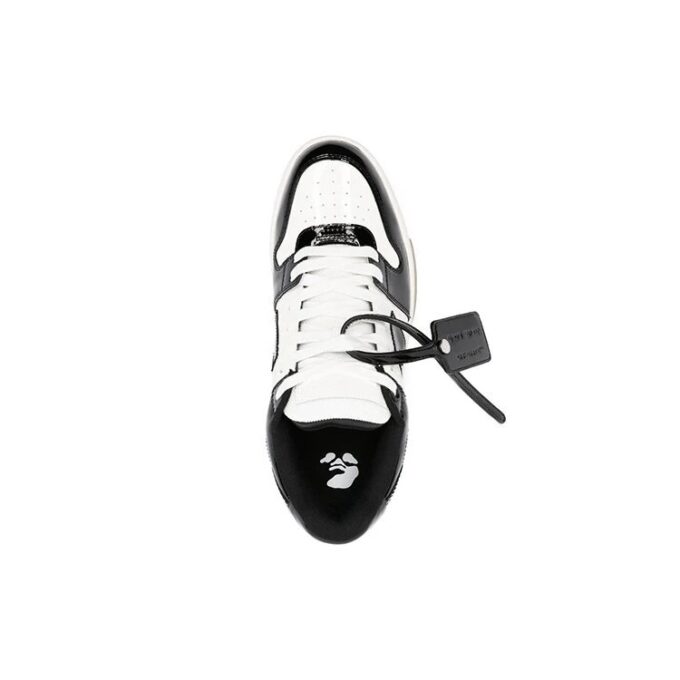 Out Of Office Low-Top Patent Sneaker “Black White”
