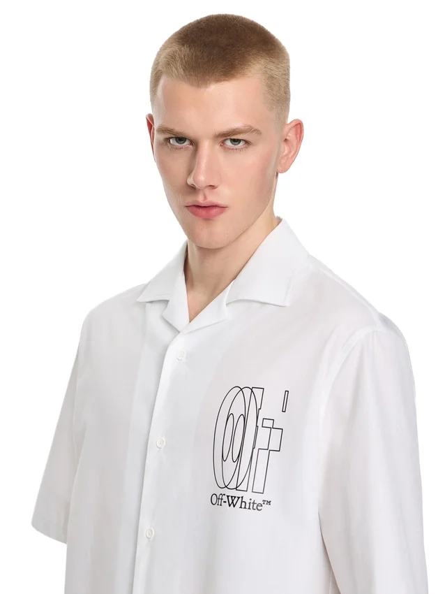 Outline Double Arrow Bowling Shirt Outline Double Arrow Bowling Shirt