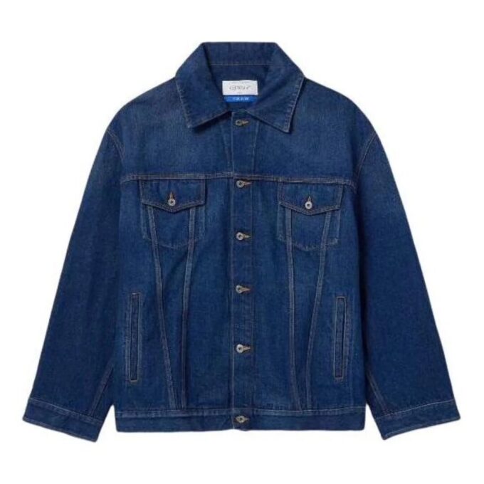 Oversize Logo-Appliqued Denim Jacket