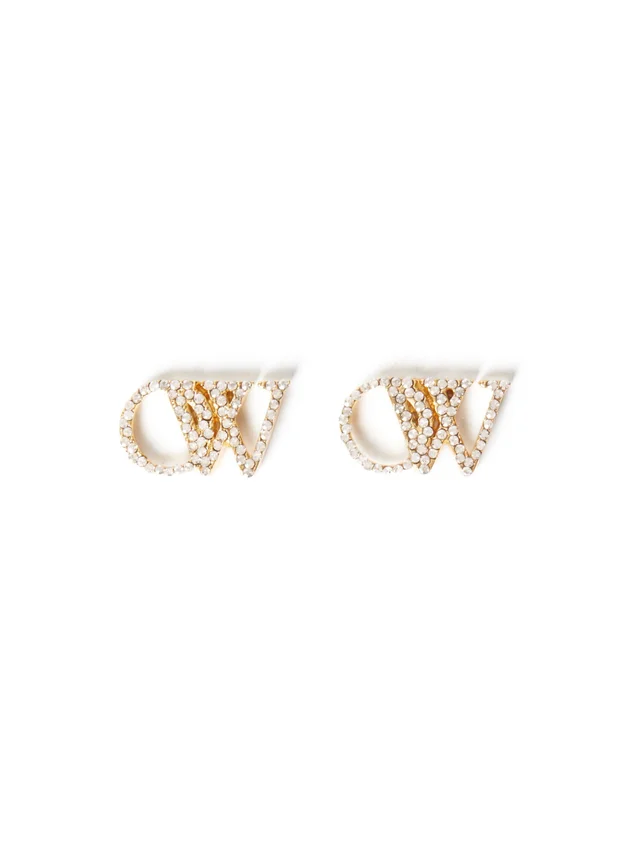 OW EARRINGS W/ STRASS OW EARRINGS W/ STRASS