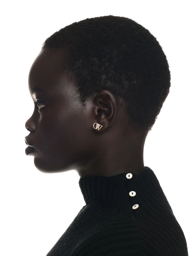 OW EARRINGS W/ STRASS OW EARRINGS W/ STRASS