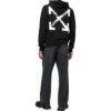 Paint Arrow Slim Hoodie “Black White”