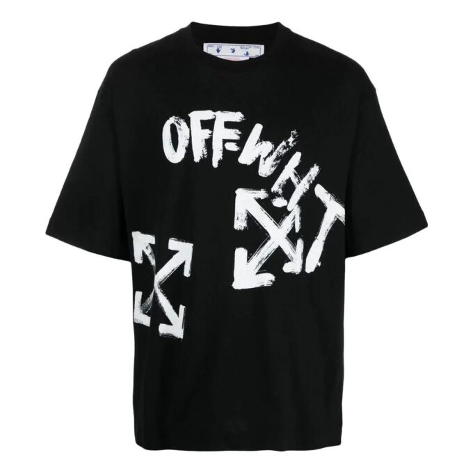 Paint Script Oversized Skate T-Shirt “Black”