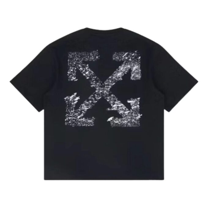 Paint Splatter Arrow Diag Fit T-Shirt “Black”
