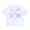Paint Splatter Arrow Diag Fit T-Shirt “White”