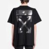 Painting Arrow Printing Short Sleeve Black