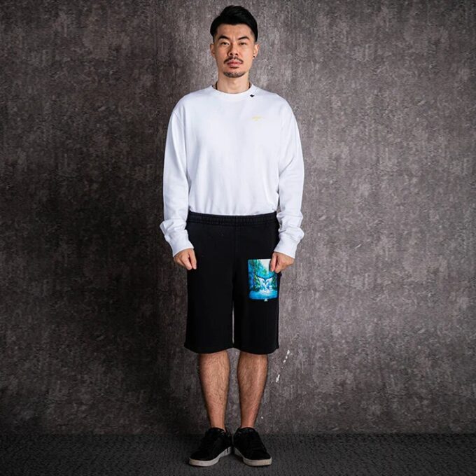 Painting Printing Casual Shorts Ordinary Version Black