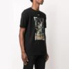 Painting Printing Short Sleeve Black