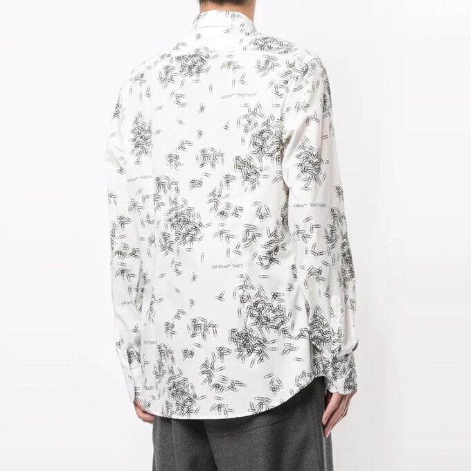 Paperclip Print Long Sleeve Shirt