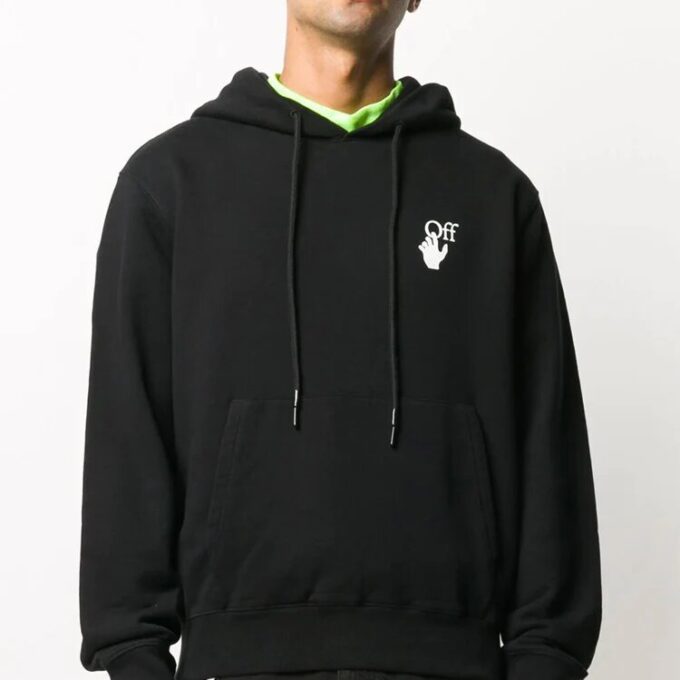 Pascal Arrows Hooded Pullover Men Black