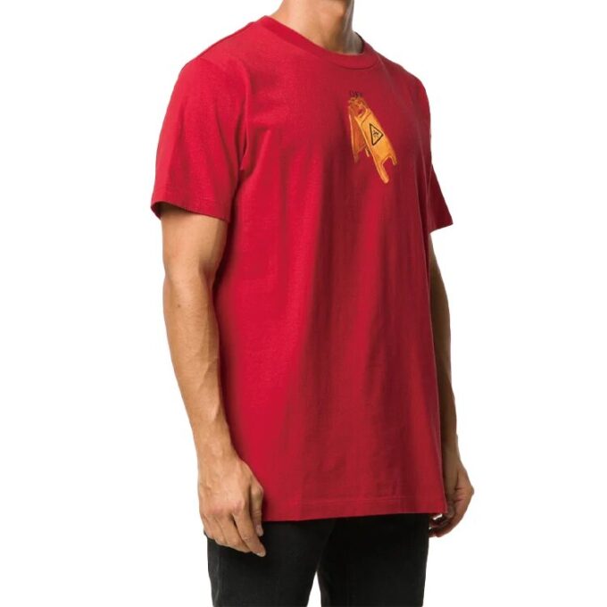 Pascal Logo Skeleton Large Printing Short Sleeve Red