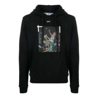 Pascal Painting Printing Hooded Pullover Men Black