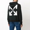 Pascal Painting Printing Hooded Pullover Men Black