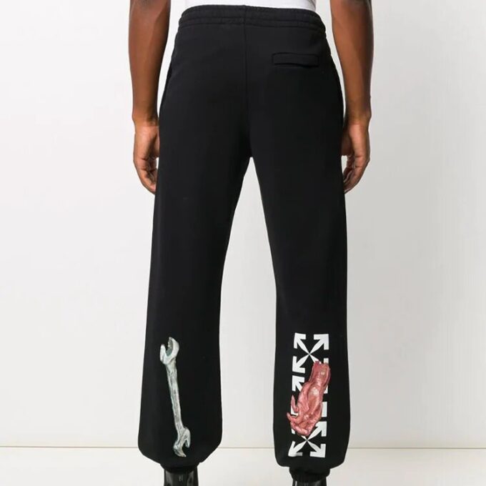 Pascal Pill Applique Sports Pants Men’ s Black