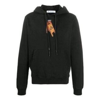 Pascal Printing Hooded Pullover Men Black