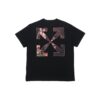 Pattern Arrow Printing Loose Fit Short Sleeve Black