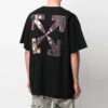 Pattern Arrow Printing Loose Fit Short Sleeve Black
