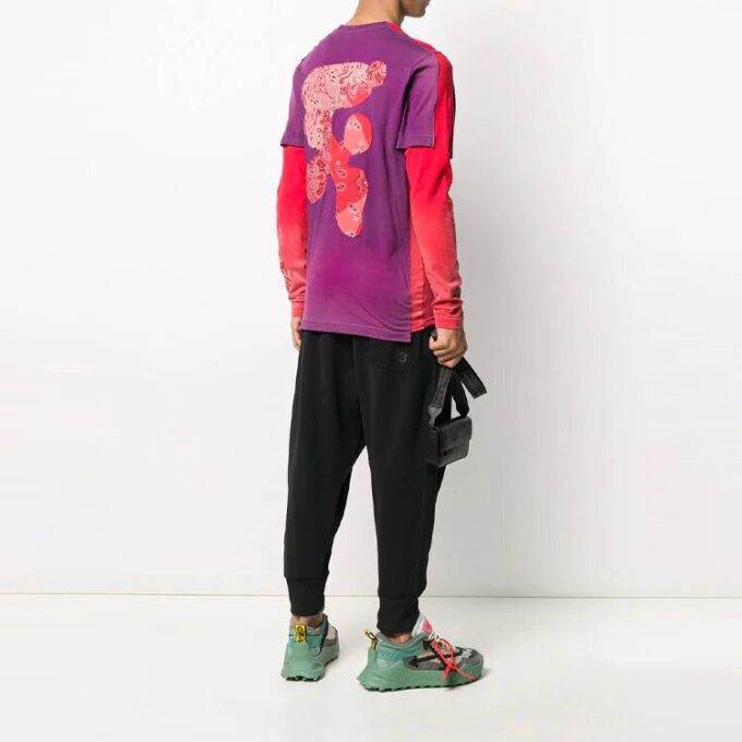 Pattern Printing Arrow Long Sleeves Version Purple
