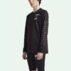 Pattern Printing Round Neck Pullover Long Sleeves Slim Fit Version Black