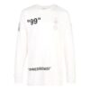 Pattern Printing Round Neck White