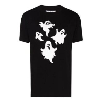 Pattern Printing Short Sleeve Black