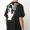 Pattern Printing Short Sleeve Black