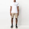 Pattern Printing Short Sleeve Slim Fit Version White