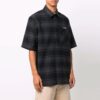 Plaid Casual Short Sleeve Shirt Black