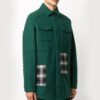 Plaid Design Shirt Jacket Green