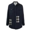 Plaid Detail Shirt Jacket Black