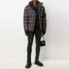 Plaid Jacket Slim Fit Version Navy Blue