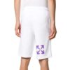 Portrait Pattern Printing Shorts White