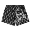 Portrait Printing Shorts Black White