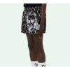 Portrait Printing Shorts Black White