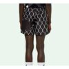 Portrait Printing Shorts Black White